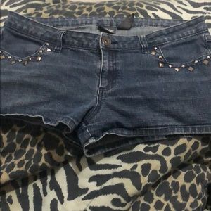 Stud Jean shorts